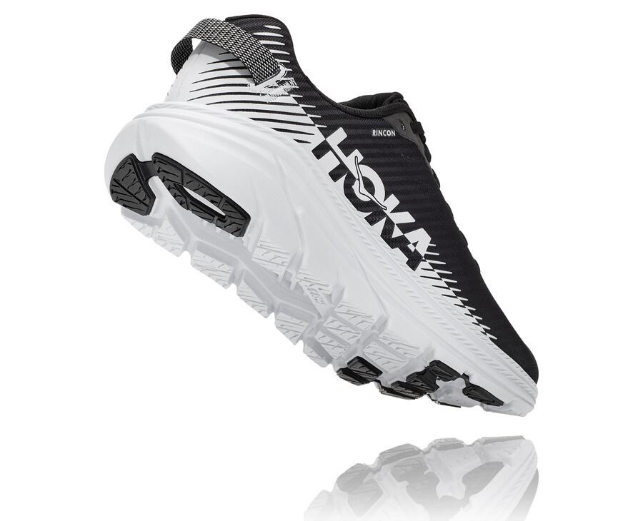 Hoka One One Womens Running Shoes - Rincon 2 - Black/White - BXYT08126